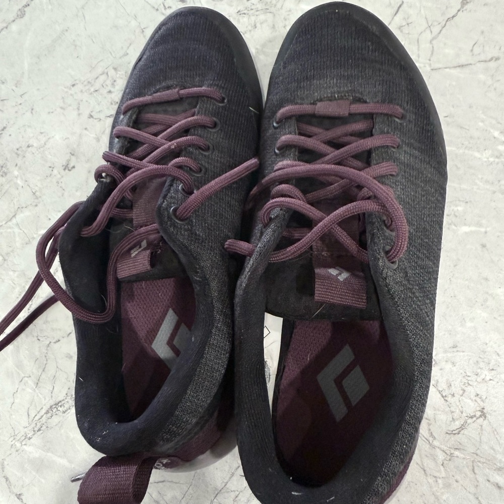 Women’s Black Diamond Black and Purple Athletic Shoes